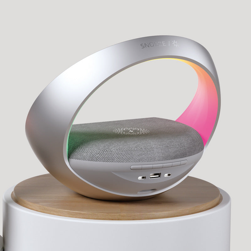 Multifunctional Wireless Charger Clock Wake-Up Light Bluetooth Speaker