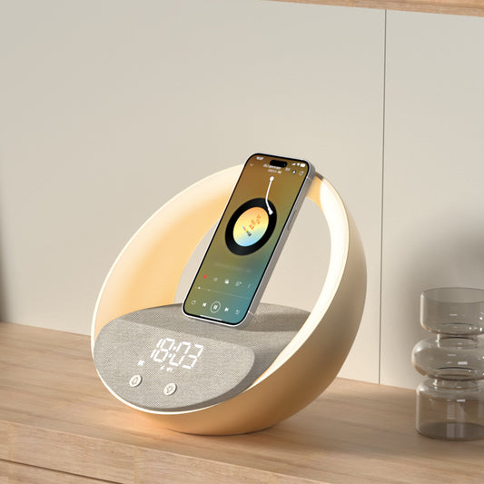Multifunctional Wireless Charger Clock Wake-Up Light Bluetooth Speaker