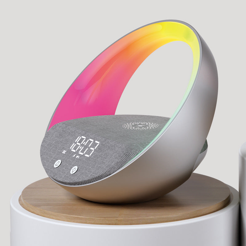 Multifunctional Wireless Charger Clock Wake-Up Light Bluetooth Speaker